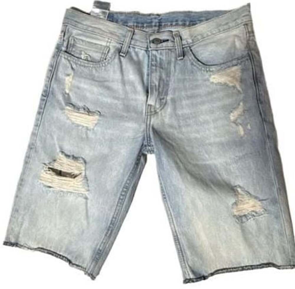 Levi's Distressed Denim Shorts Light Wash